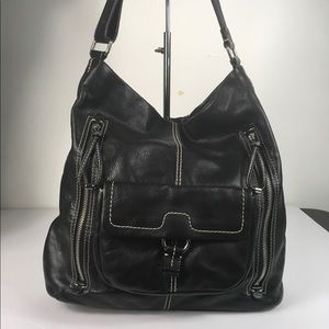Black leather Banana Republic Hobo handbag